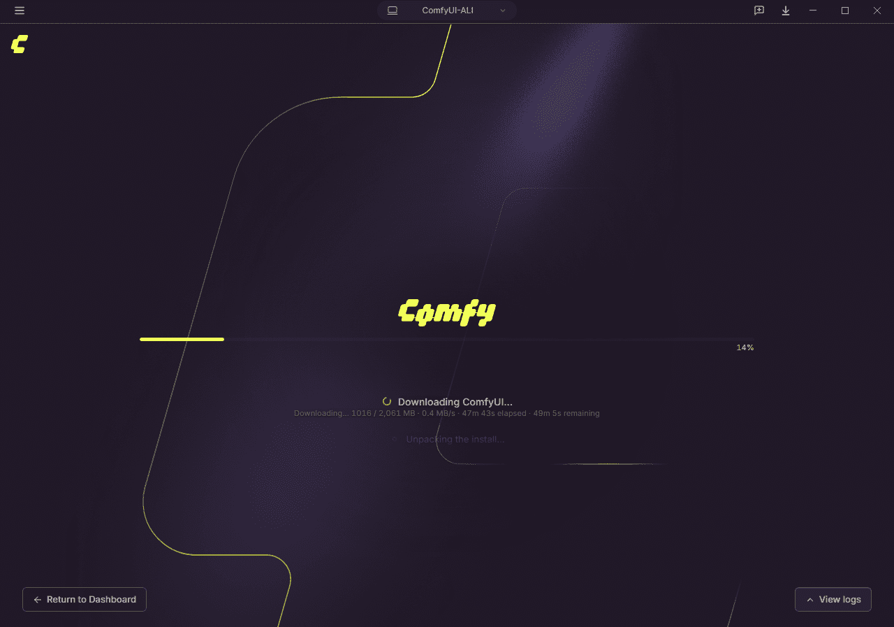 نصب نرم افزار ComfyUI (نسخه Comfy Desktop)