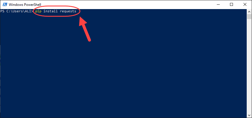 به روزرسانی و مدیریت کتابخانه ها (پکیج ها) و وابستگی های آن ها از مخزن آنلاین PyPI (مخفف Python Package Index)، با دستور pip ، در خط فرمان ویندوز، در پایتون (Python)
