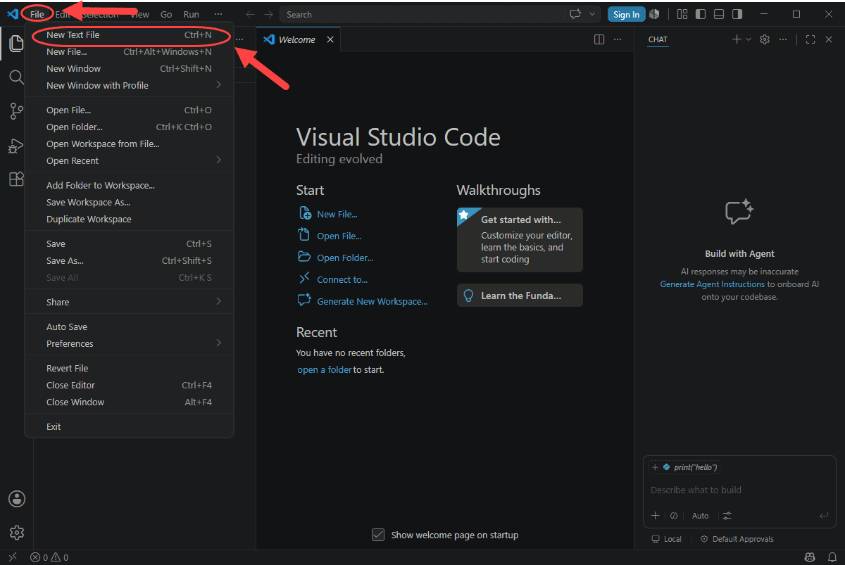 اجرای کد پایتون (Python)، در Visual Studio Code