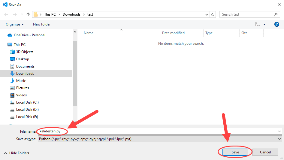 اجرای کد پایتون (Python)، در Visual Studio Code