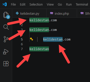 تغییر رنگ پس زمینه‌ عبارات تکراری (رنگ هایلایت کپی ها)، با تغییر کدهای فایل settings.json ، در Visual Studio Code