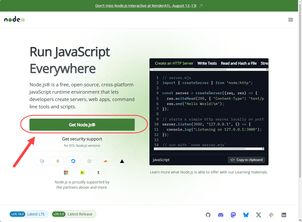نصب Node.js ، بر روی ویندوز