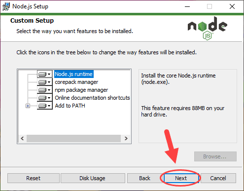 نصب Node.js ، بر روی ویندوز