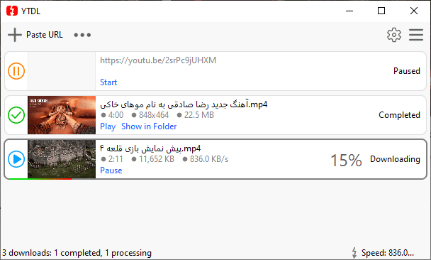 دانلود فایل ویدئوی مربوط به پخش آنلاین یک ویدئو در وب سایت های اشتراک ویدئو، مثل یوتیوب و غیره (حتی ویدئوهایی که سایت پخش کننده ویدئو، لینک دانلود آن را ارائه نمی دهد)، با نرم افزار YTDL - youtube downloader