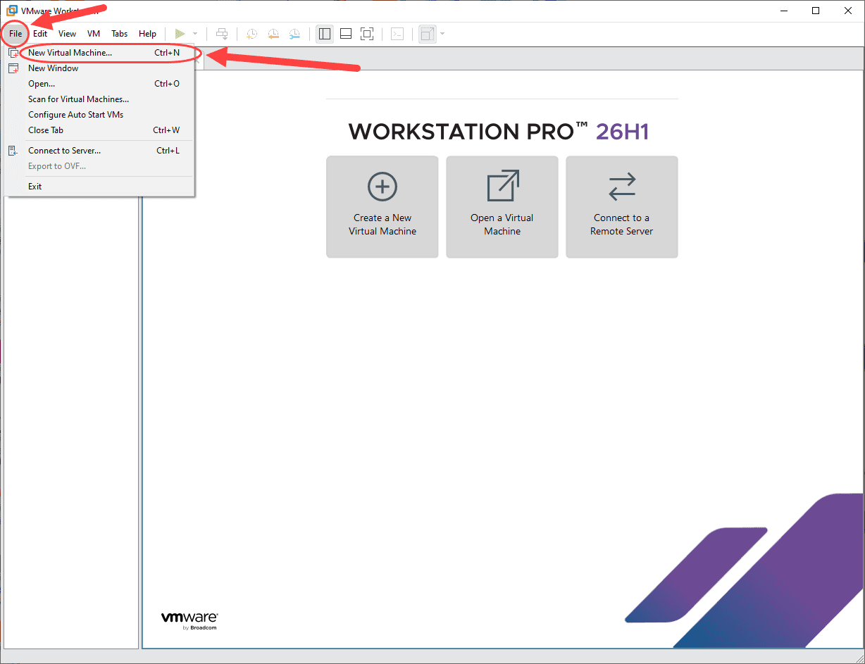 ساخت یک ماشین مجازی (Virtual Machine) و نصب لینوکس (نسخه Linux Mint 22.3 - Cinnamon Edition) بر روی آن، در نرم افزار VMware Workstation