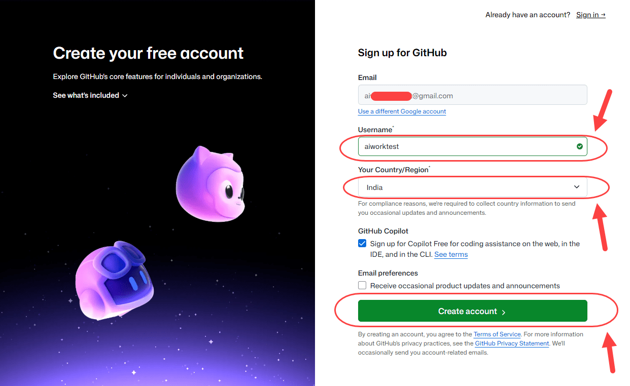 ثبت نام در سایت github.com ، در GitHub