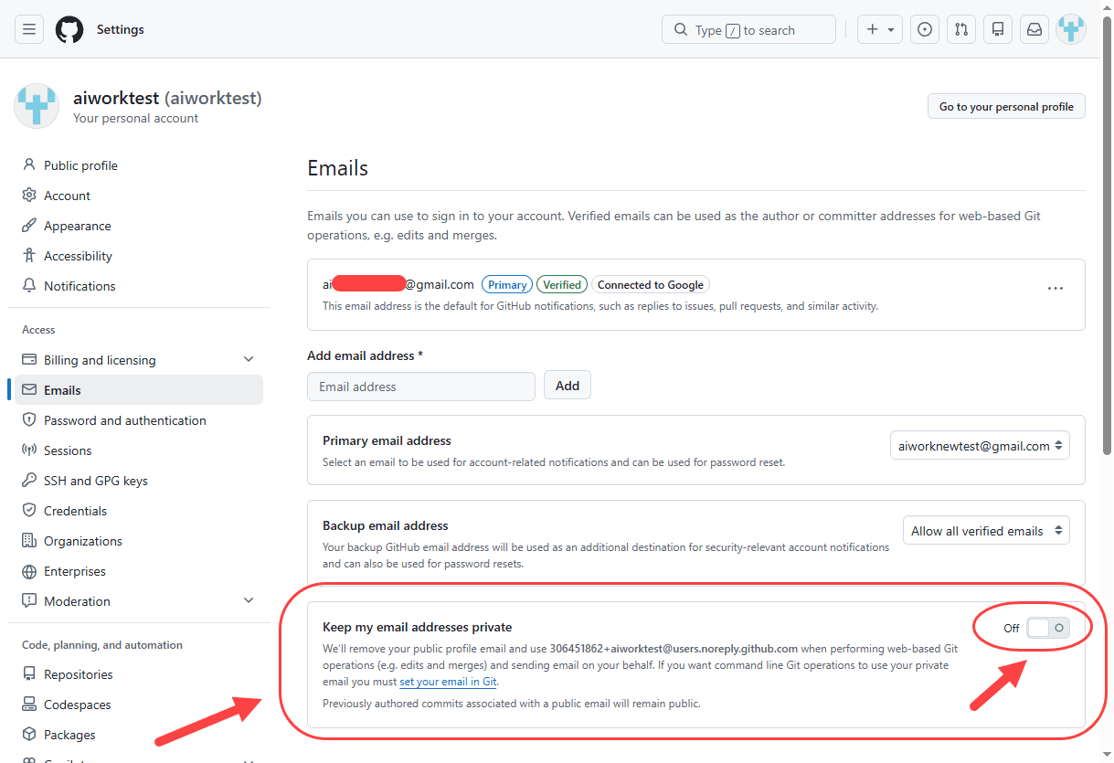 مخفی کردن ایمیل اصلی خود که با آن در GitHub ثبت نام کرده ایم، هنگام به اشتراک گذاری پروژه ها، در GitHub