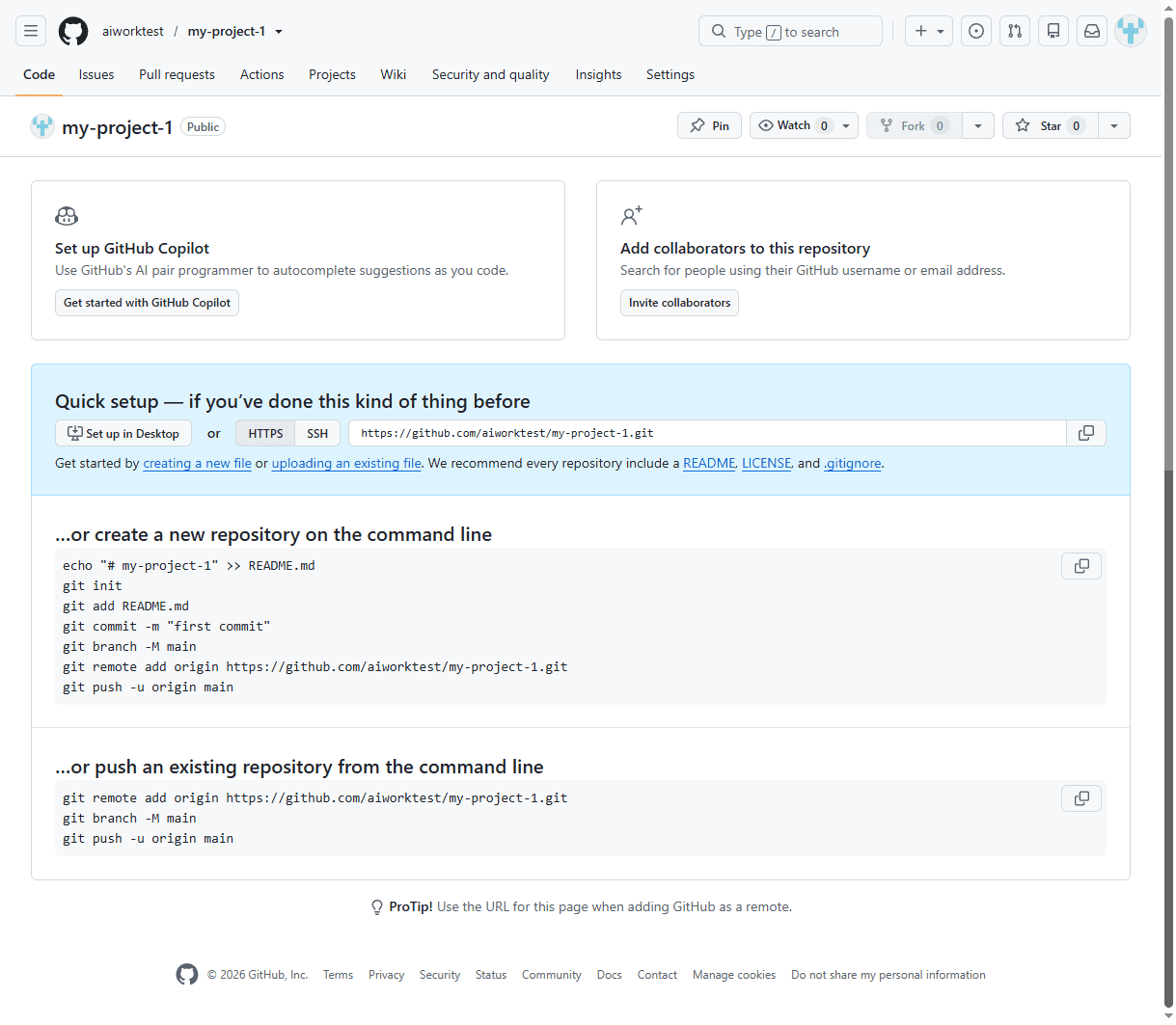 ساخت یک مخزن (Repository) کاملا خالی (بدون هیچ فایلی)، در GitHub