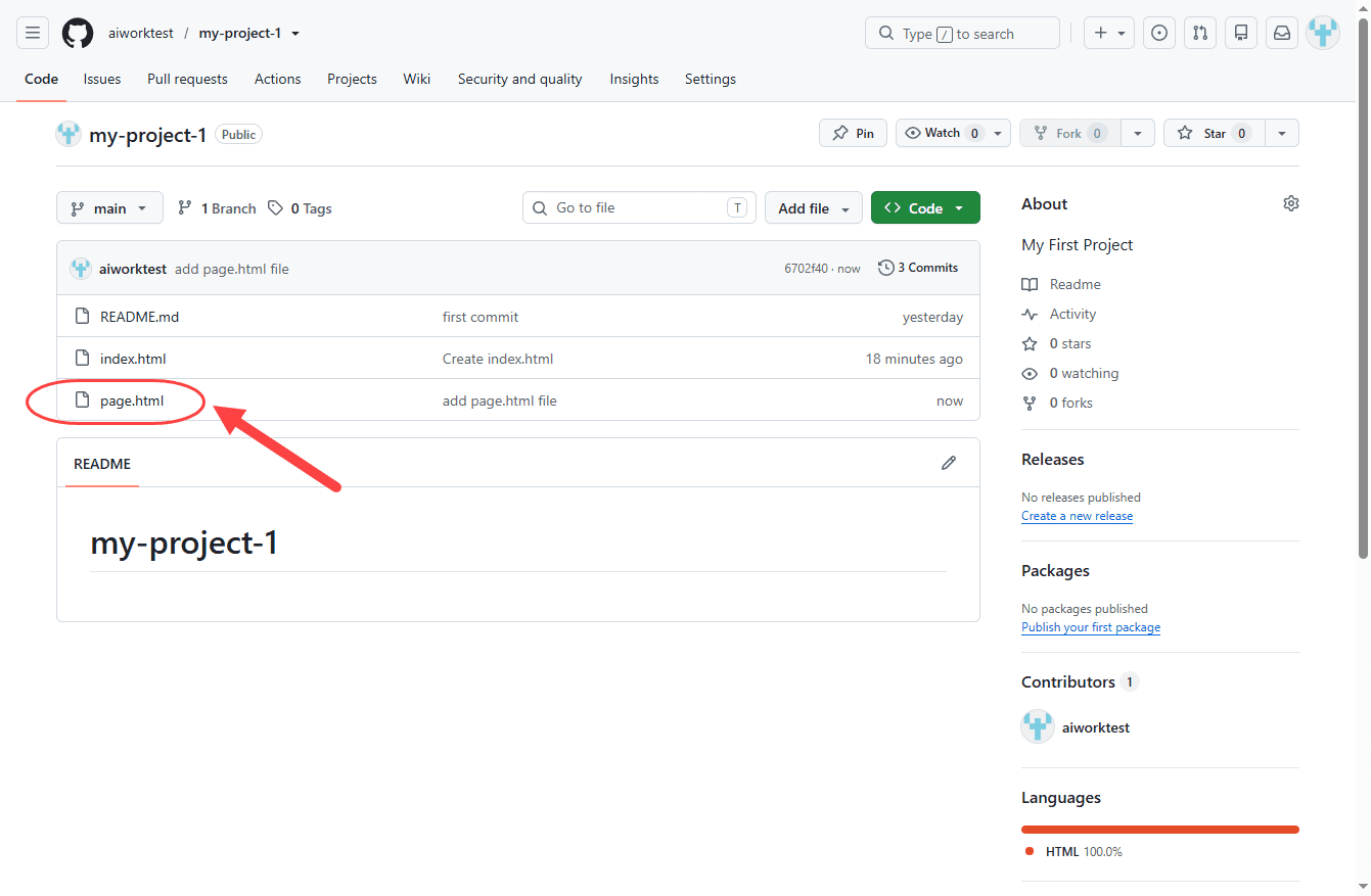 آپلود (Upload) یک فایل در مخزن (Repository) درون GitHub و ایجاد یک کامیت (Commit)، در وب سایت github.com ، در GitHub