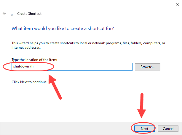 ساخت یک Shortcut که با کلیک بر روی آن، ویندوز به حالت Hibernate برود، در ویندوز (Windows)