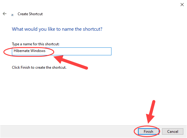 ساخت یک Shortcut که با کلیک بر روی آن، ویندوز به حالت Hibernate برود، در ویندوز (Windows)